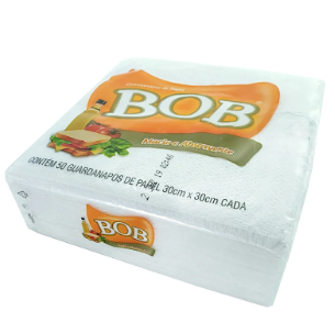 O "Guardanapo Bob 30/30 C/50 Folhas Simples" é um tipo de guardanapo, projetado para uso em mesas e eventos, oferecendo uma solução prática para limpar e atender necessidades básicas de higiene. Características principais: Tipo: Guardanapo, usado para limpar mãos e bocas durante refeições e eventos. Tamanho: 30x30 cm, um tamanho padrão que oferece uma boa cobertura e funcionalidade. Quantidade: Embalagem com 50 folhas, o que é adequado para uso em ambientes domésticos ou comerciais onde não é necessário um grande volume de guardanapos. Camadas: Simples, indicando que o guardanapo tem uma única camada de papel. Guardanapos simples são geralmente menos absorventes que os de várias camadas, mas ainda assim adequados para usos básicos. Material: Normalmente feito de papel celulose ou reciclado, o que proporciona uma textura adequada para a limpeza durante as refeições. O tipo de material pode afetar a suavidade e a absorção do guardanapo. Uso: Ideal para uso em refeições diárias, eventos casuais, e para fornecer uma solução prática e acessível para limpeza durante as refeições. Benefícios: Praticidade: O tamanho e a quantidade de folhas tornam este guardanapo uma escolha prática para refeições e eventos, oferecendo um bom equilíbrio entre tamanho e quantidade. Economia: A embalagem com 50 folhas oferece uma solução econômica e conveniente para uso em ambientes que não exigem grandes volumes de guardanapos. Uso Versátil: Adequado para uma variedade de situações, desde refeições em casa até eventos e reuniões. Este guardanapo oferece uma solução funcional e econômica para necessidades básicas de limpeza durante as refeições, sendo uma escolha prática para ambientes de uso diário ou para eventos onde um guardanapo simples é suficiente.