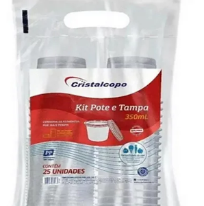 KIT POTE REDONDO 350ML C/25