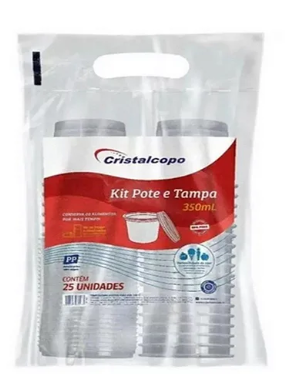 KIT POTE REDONDO 350ML C/25