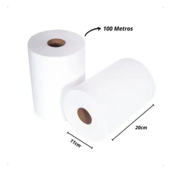 Papel Toalha Sapel Bobina Pacote 8 Unidades Rolo 20cm x 100m - Imagem 2