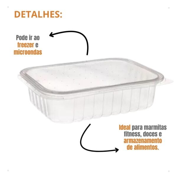 Marmita Micro Ondas Freezer 500ml Kit Com 24 Potes Fitness - Imagem 4