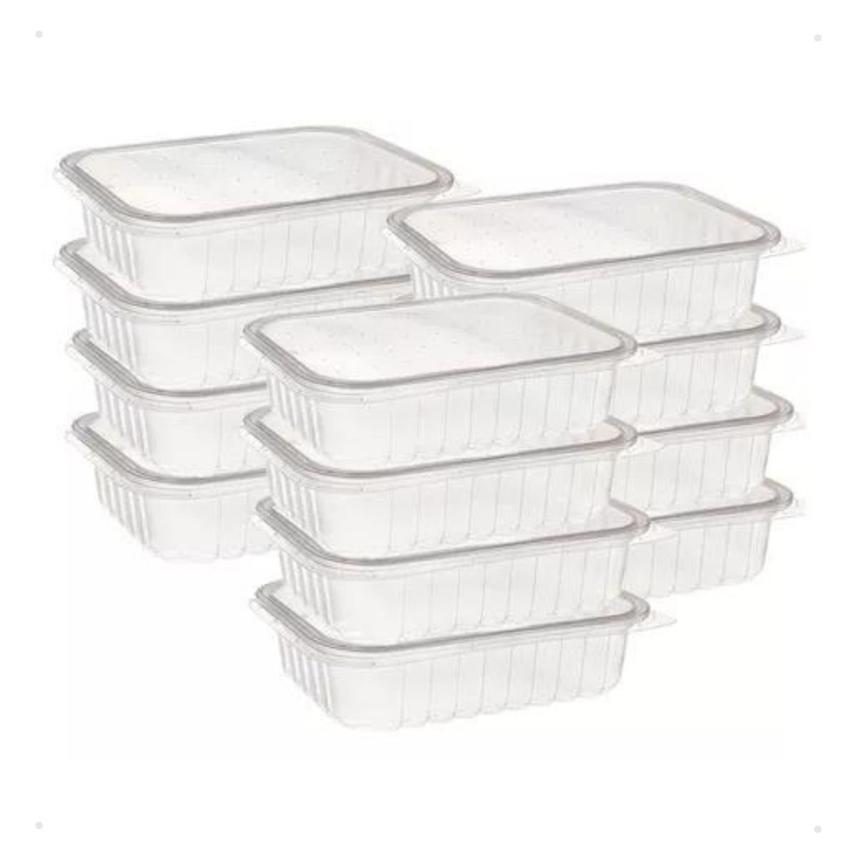 Marmita Micro Ondas Freezer 500ml Kit Com 24 Potes Fitness
