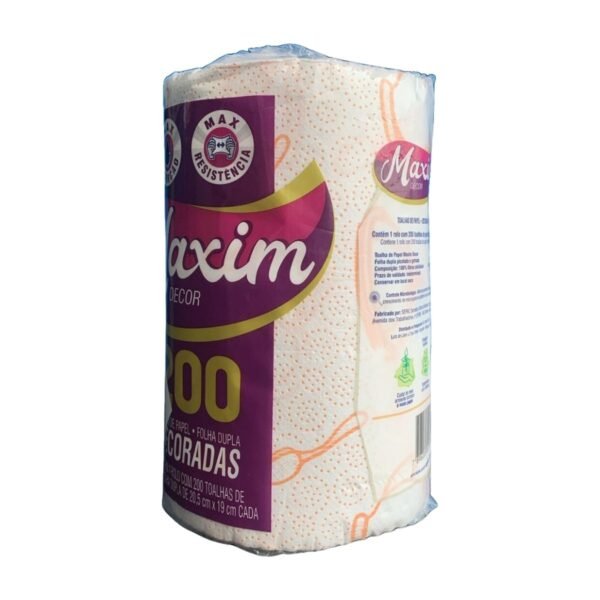 Papel Toalha Folha Dupla Maxim Bobina 19cm Com 200 Folhas - Imagem 4