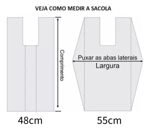 Sacola Prefeitura Plástica Mercado Verde 48x55cm c/500 Unid - Imagem 2