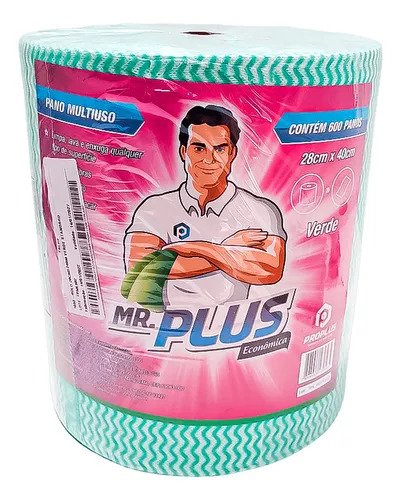 Rolo De Pano Tipo Perfex Multiuso 28cm x 240m Mrplus 600 Uni
