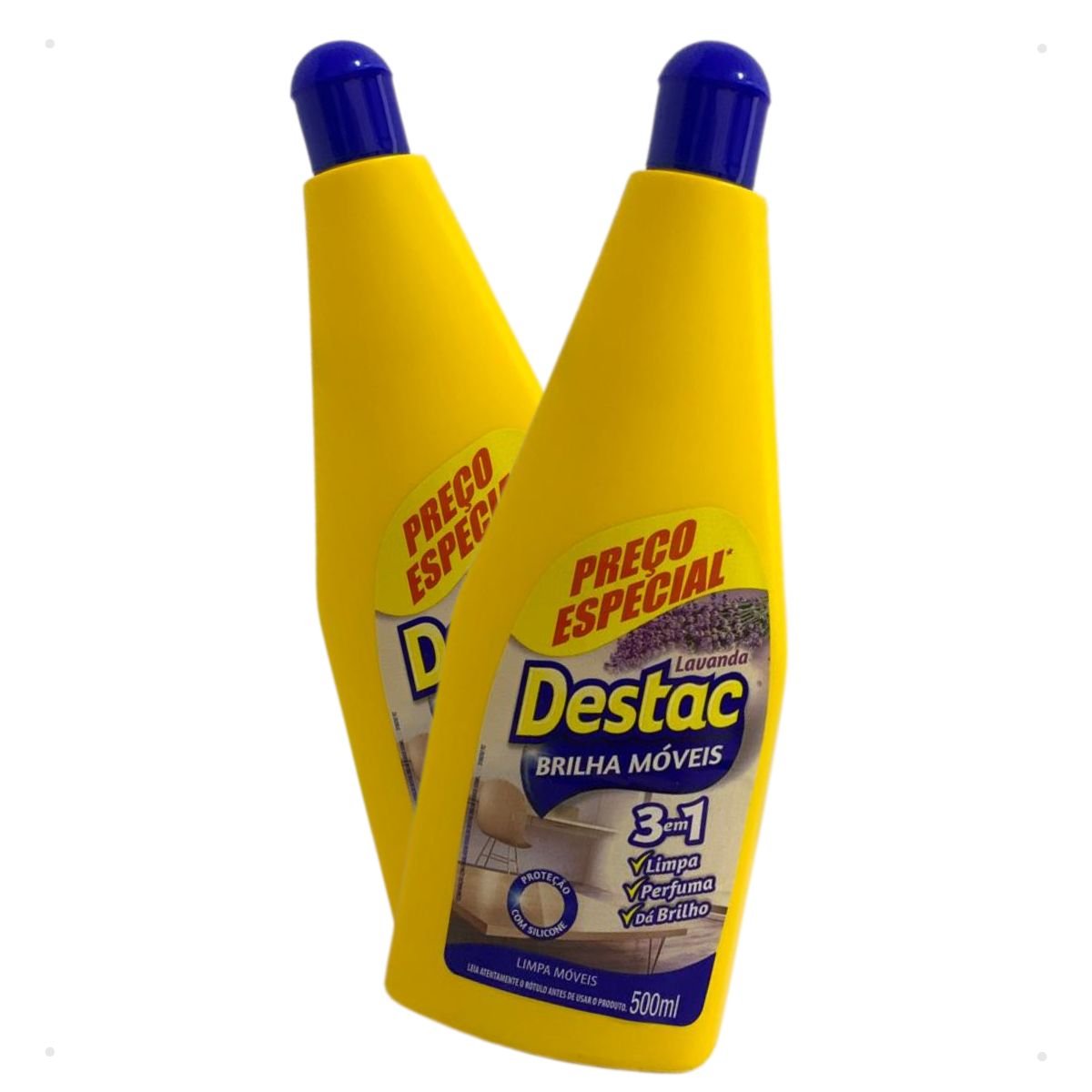 Brilha Móveis Perfumado Destac 500ml Lavanda 3 em 1