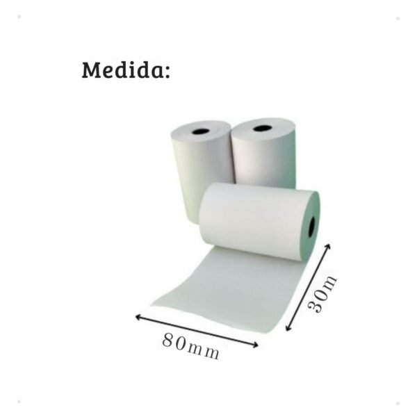 Bobina Térmica 80x30 Cupom Fiscal PDV Rolo Com 1 Unidade - Imagem 4