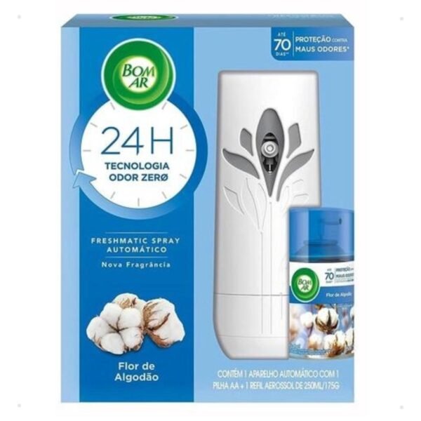 Aparelho Automático Aromatizante Bom Ar Flor Algodão 250ml - Imagem 2
