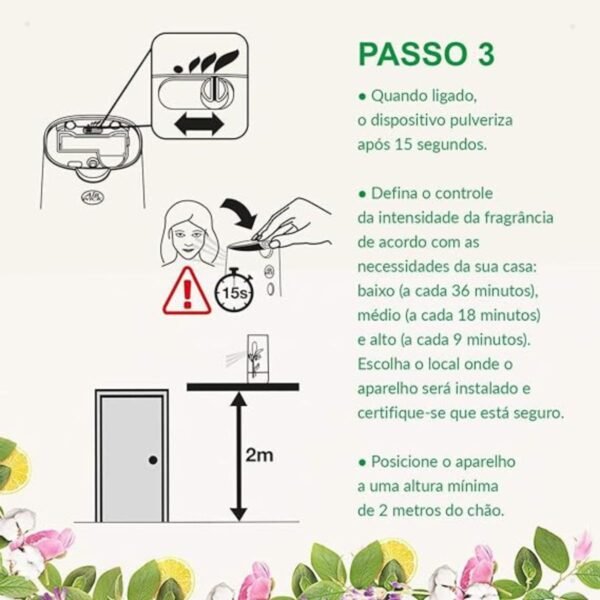 Aparelho Automático Aromatizante Bom Ar Flor Algodão 250ml - Imagem 6