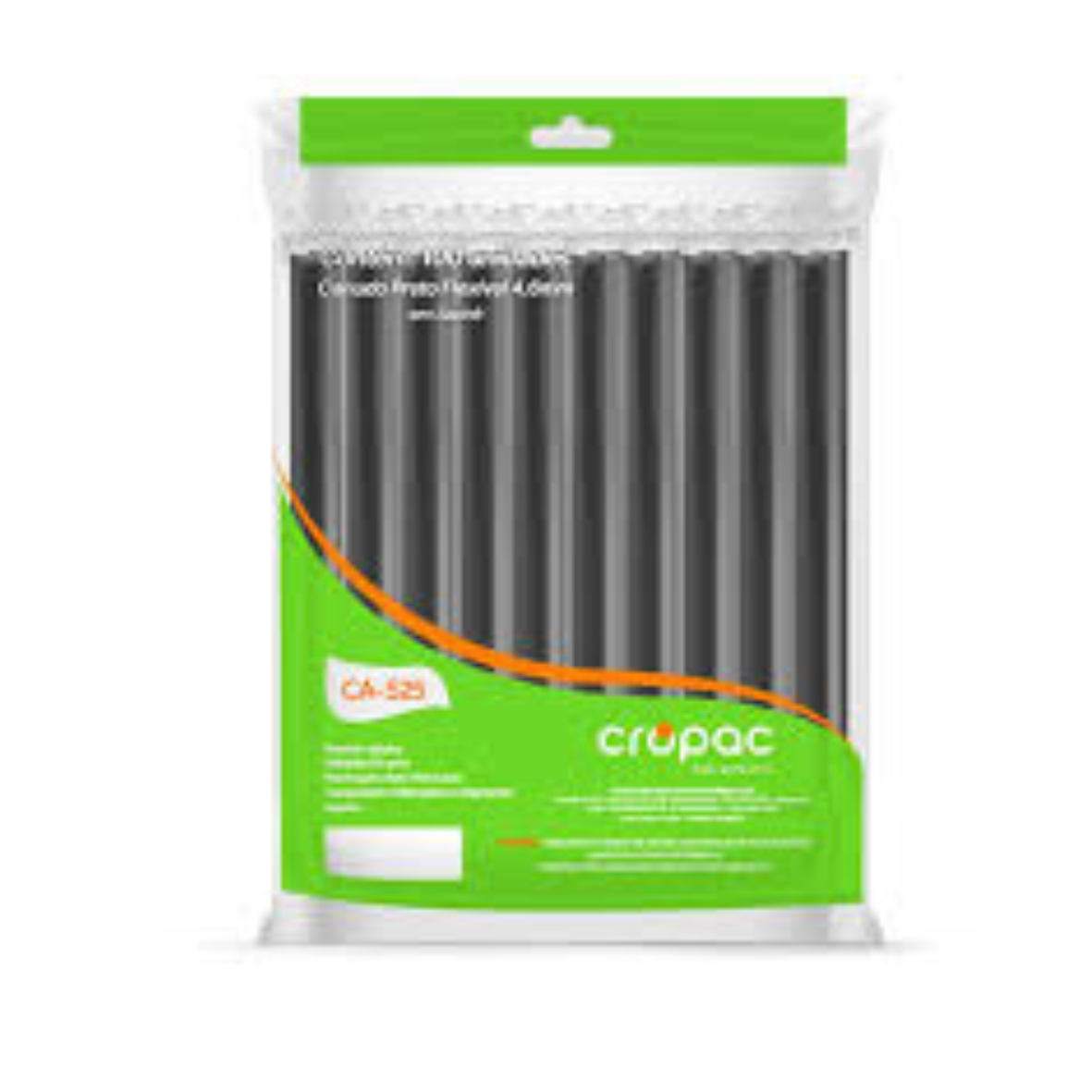 CANUDO PLÁSTICO PRETO 100 UN - CROPAC