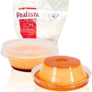 12 Formas Mini Pudim 120ml Prafesta Com Tampa Banho Maria CX com 144 un