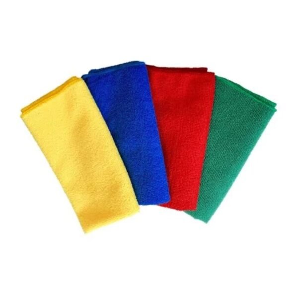 Kit 4 Panos de Limpeza Microfibra 30x30cm Colorido Caebitex - Imagem 3