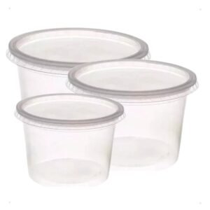 Kit Pote Redondo Circular 1000ml 25 Unidades Bolo Doces