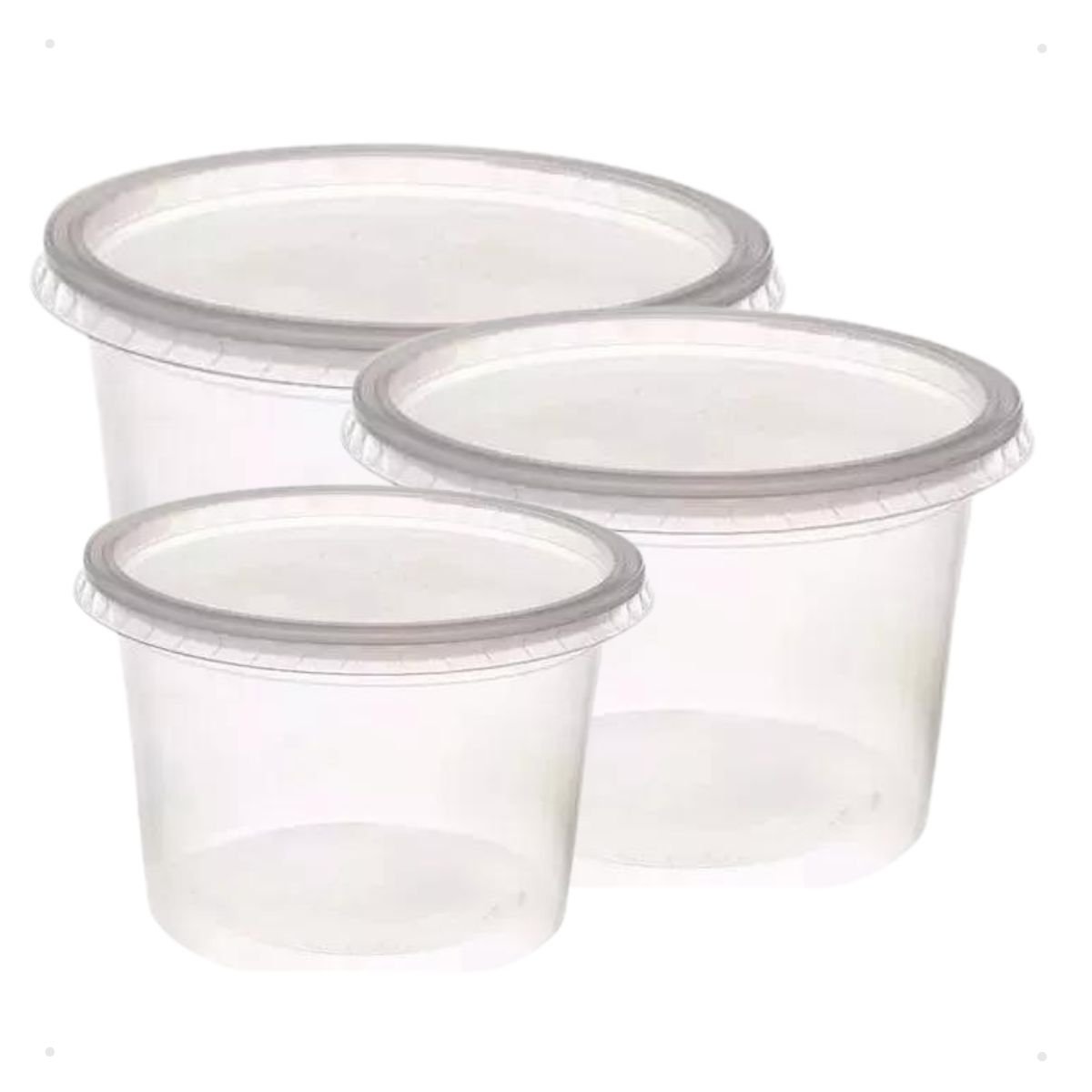 Kit Pote Redondo Circular 1000ml 25 Unidades Bolo Doces