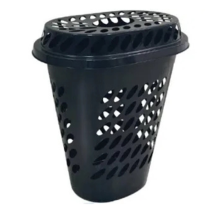 CESTO OVAL ELEGANCE PRETO – 60 LITROS