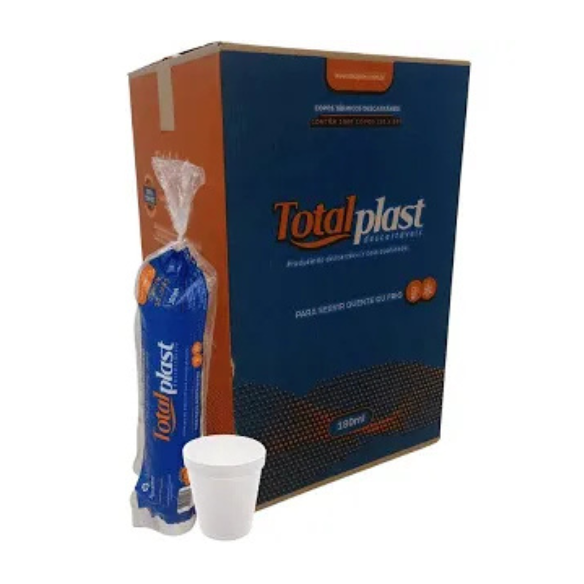 COPOS TÉRMICOS DESCARTÁVEIS 180ML 1000 un CX - TOTALPLAST